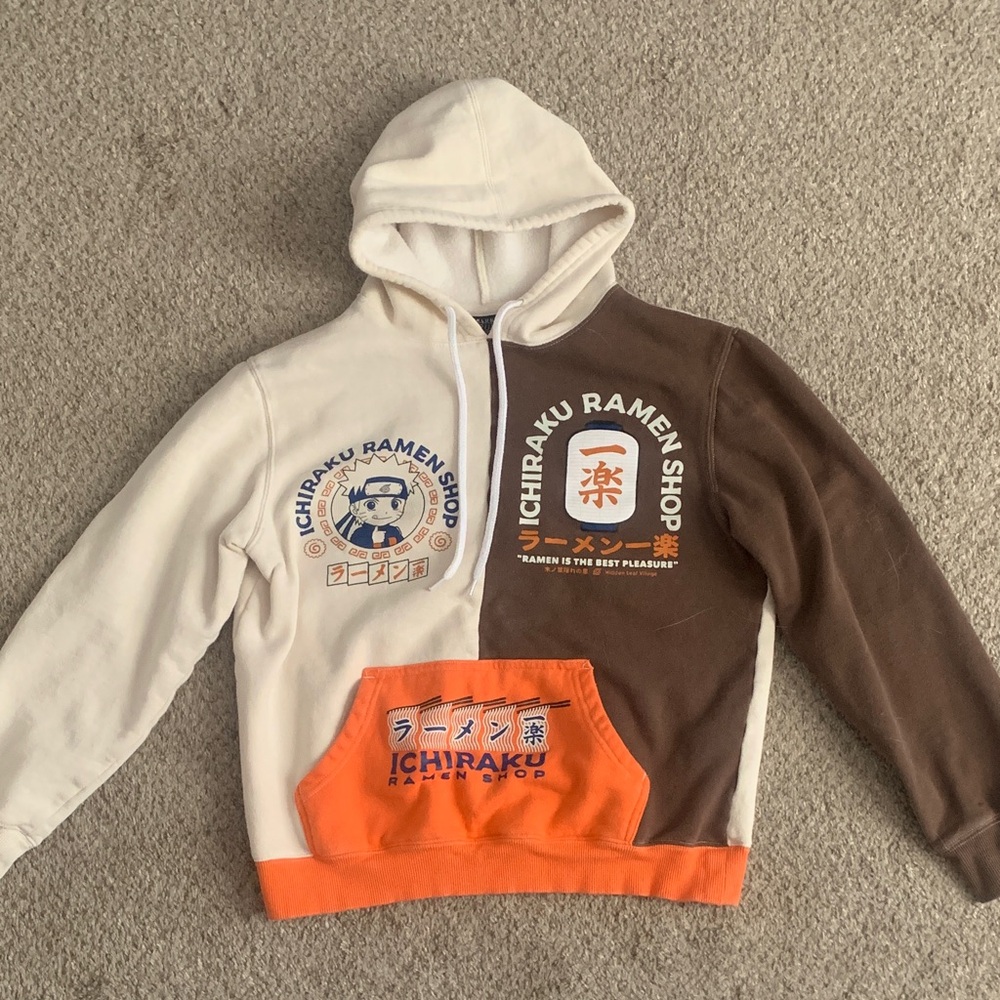 Naruto Shippuden Chibi Naruto Ichiraku Ramen Shop Color Block Hoodie
